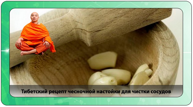 Тибетский рецепт чесночной настойки для очищения сосудов 